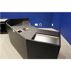 projection console with two side tables