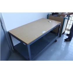 large grey utility cart