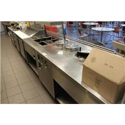 large s.s. heated service counter