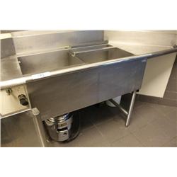 s.s. dish tableing, sink and garborator