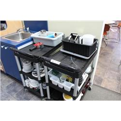 2 carts with contents