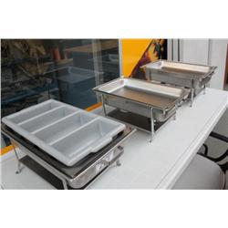 3 s.s. chafing dishes