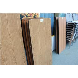 4 x 5' wooden folding tables
