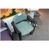 Image 1 : 4 green stacking chairs