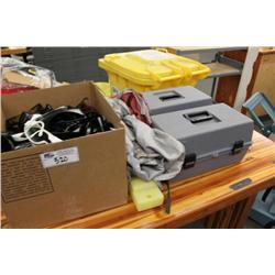 safety goggles and tool boxes