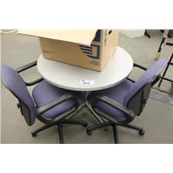 round table with 3 chairs