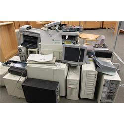 large lot of computer equipment