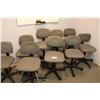 Image 1 : 9 grey office chairs and stools