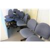 Image 1 : 8 blue office chairs
