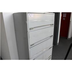 3 file cabinets: 5 drw. lateral, 3 drw. lateral
