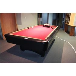 dufferin pool table with cues and accessories