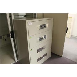 fire proof 4 drw. lateral file cabinet