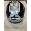 Image 2 : ICON MOTORSPORTS BLACK FLAMED MOTORCYCLE HELMET, SIZE XL