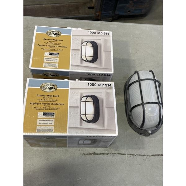 3 EXTERIOR WALL LIGHTS