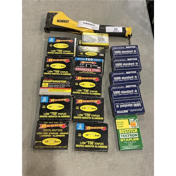 ASSORTMENT OF CONTRSUTION STAPLES AND STAPLER