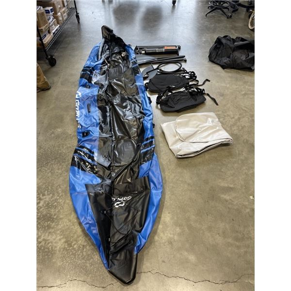 INFLATABLE KAYAK WITH ELECTRIC AND MANUAL PUMPS