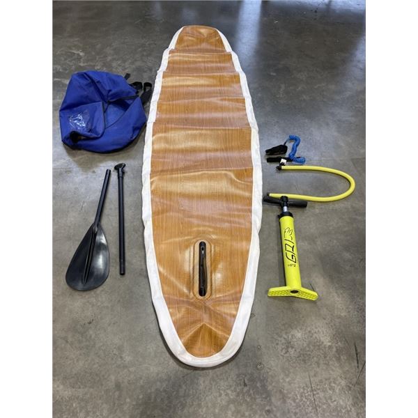 BLACKWATER INFLATABLE PADDLE BOARD WITH BAG AND ACCESSORIES, PUMP PADDLE ETC