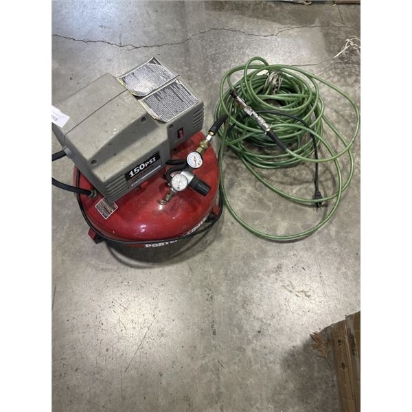 PORTERCABLE PANCAKE COMPRESSOR WITH AIR HOSE