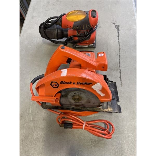 BLACK AND DECKER SANDER AND CIRCULAR SAW