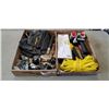 Image 1 : 2 TRAYS OF TOOLS INCLUDING DEWALT STAPLER, CASTORS, MINI SLEDGE, HAMMERS TAPE GUN ETC