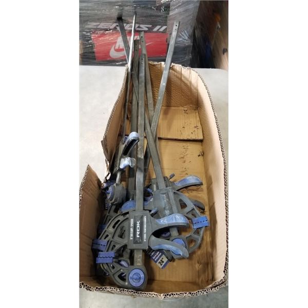 LOT OF 6 ROK BAR CLAMPS 18" AND 24 "