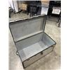 Image 2 : STYLE VINTAGE METAL SIDED STEAMER TRUNK
