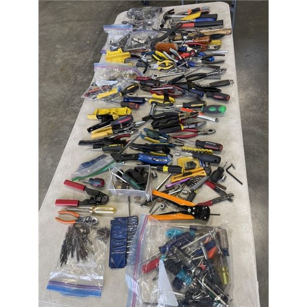 LARGE BOX OF ASSORTED HAND TOOLS