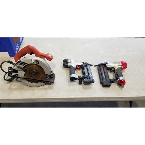 2 NAIL GUNS AND CIRCULAR SAW
