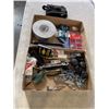 Image 1 : 2 TRAYS OF SHOP TOOLS AND HARDWARE ETC
