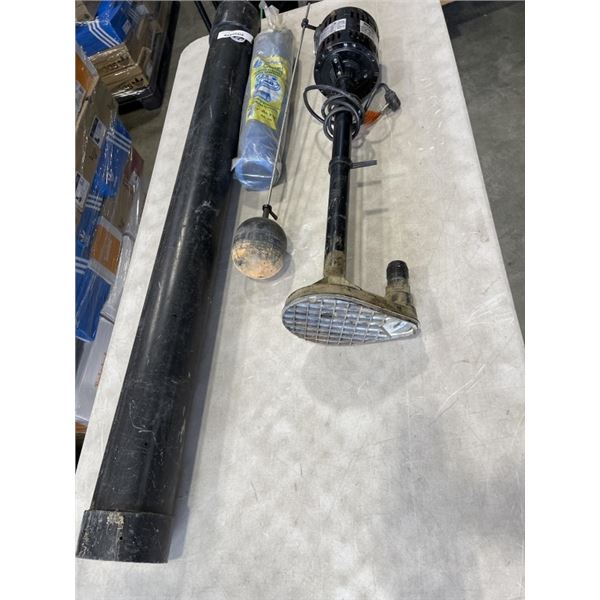 ELECTRIC PUMP, RV DRAIN HOSE, AND DRAIN PIPE