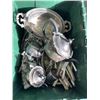 Image 5 : TOTE OF ASSORTED SILVER PLATE SERVING ITEMS