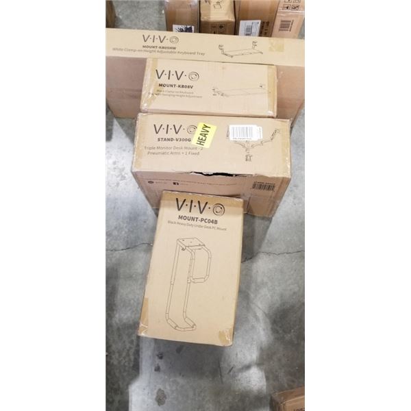 4 ASSORTED VIVO MOUNTS