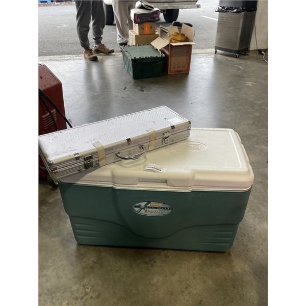 COLEMAN EXTREME COOLER AND PARTIAL POKER SET