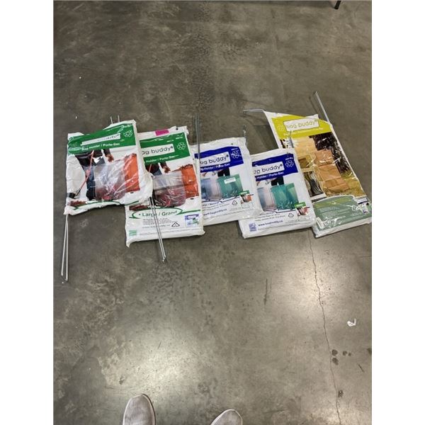 5 ASSORTED BAG BUDDY STANDS