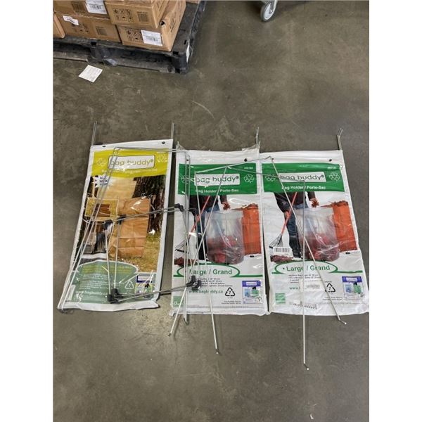 5 ASSORTED BAG BUDDY STANDS