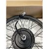 Image 2 : NEW 16INCH REAR ELECTRIC BIKE WHEEL WITH MOTOR, LIGHTLY DAMAGED CABLE CONNECTOR