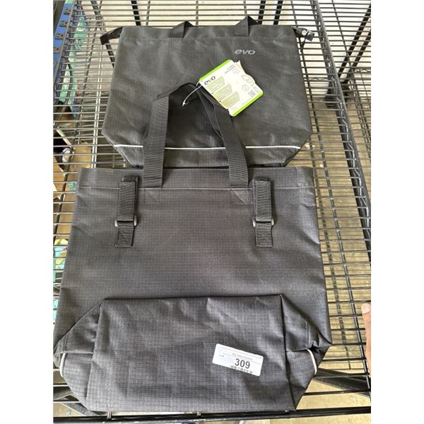 2 NEW EVO E-CARGO SIDE SHOPPER BAGS