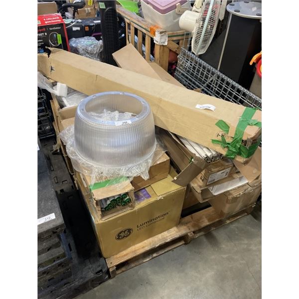 PALLET OF ELECTICAL LIGHTING, TUBES ETC