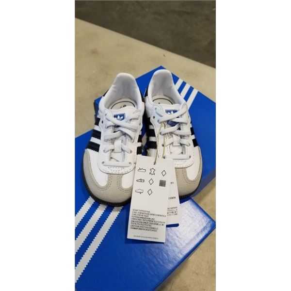 2 NEW PAIRS OF ADIDAS SAMBA OG EL I, SIZE YOUTH 6.5