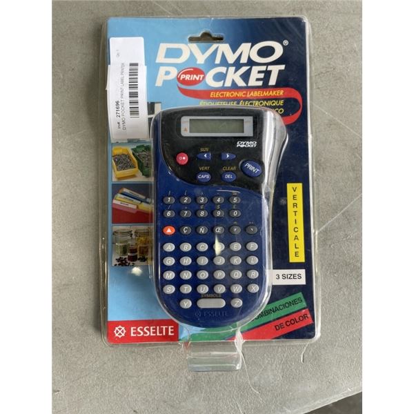 DYMO POCKET PRINT LABEL PRINTER
