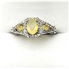 Image 1 : STERLING SILVER OPAL (2.53CT) WITH CZ (0.25CT) RING, SIZE 7, W/A $270.00. OPAL IS THE BIRTHSTONE FOR