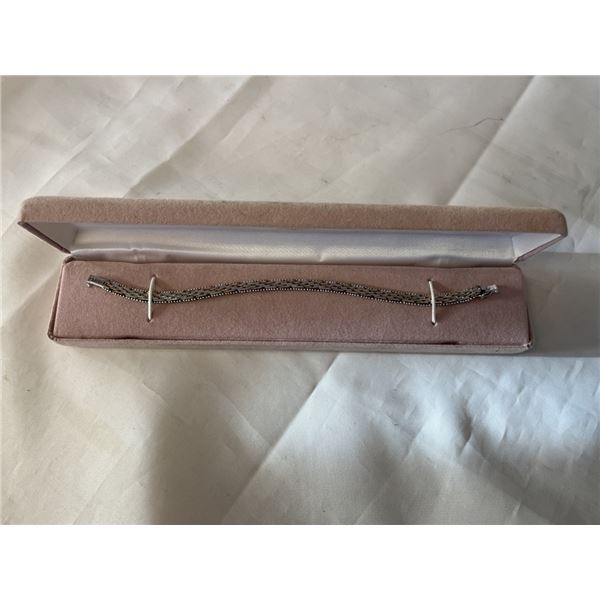 STERLING SILVER BRACELET MARKED 925 ITALY, DESIGNER MARK