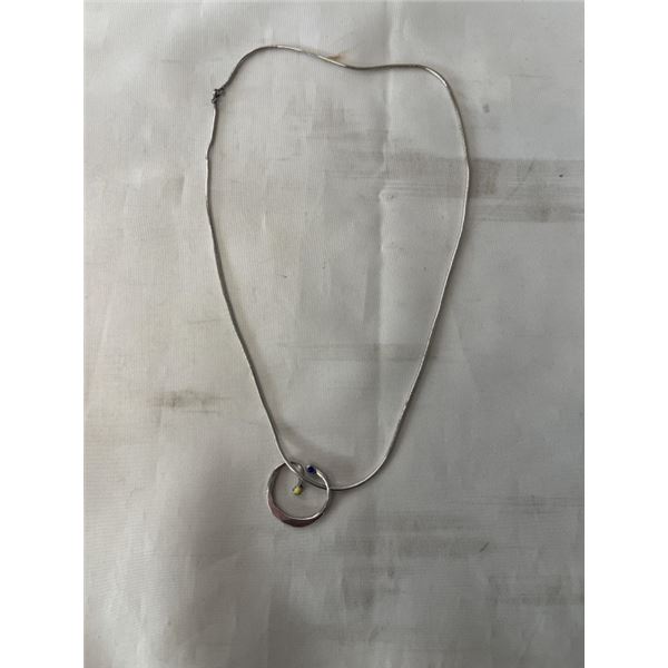 STERLING SILVER CHAIN W/ PENDANT NECKLACE MARKED VIC VC 925