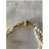 Image 2 : TRIPLE STRAND OF CULTURED FRESH WATER PEARLS BRACELET W/ ORIGINAL GOLD CLASP