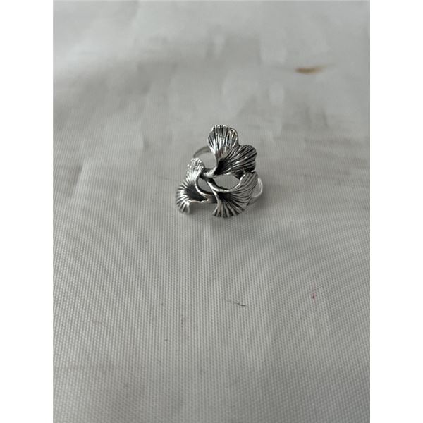 VINTAGE HAND HAMMERED STERLING SILVER PINKY RING MARKED STR