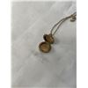 Image 3 : VINTAGE GOLD FILLED LOCKET PENDANT W/ CHAIN NECKLACE MAKED VGF