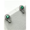 Image 2 : STERLING SILVER NATURAL GREEN ONYX EARRING, RETAIL $350.00