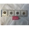 Image 1 : 4 CANADIAN VICTORY NICKELS 1943 TOMBAC 1944, 1945 VICTORY PLUS 2005 60TH ANNIVERSARY WW2 VICTORY