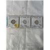 Image 1 : 3 CANADIAN SILVER DIMES 1947, 1957, 1967 CENTENNIAL YEAR .800 SILVER