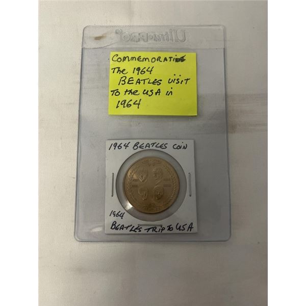 BEATLES COIN COMMEMORATING 1964 BEATLES VISIT TO THE USA IN 1964